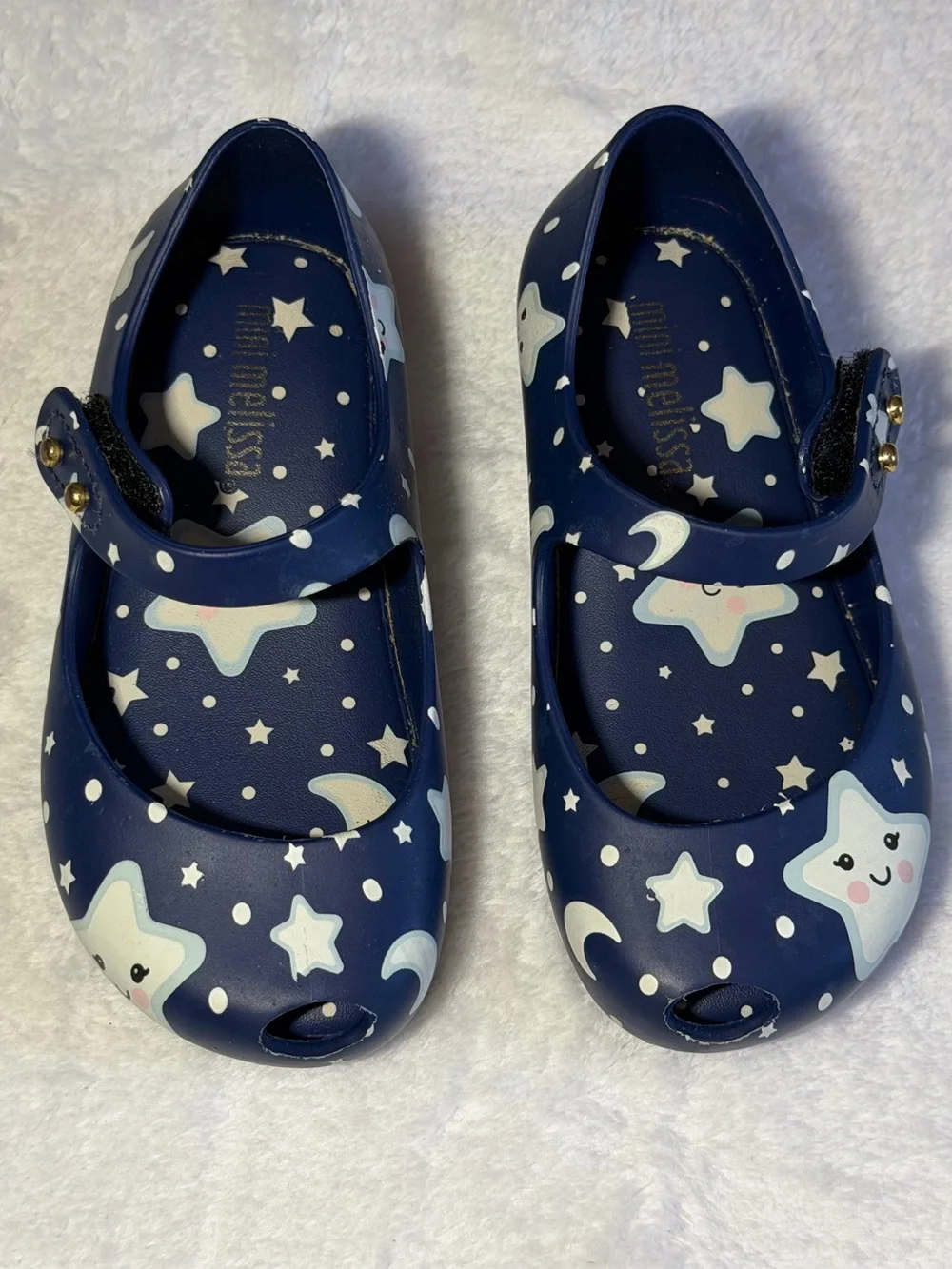 Mini Melissa Navy Star & Moon Mary Janes